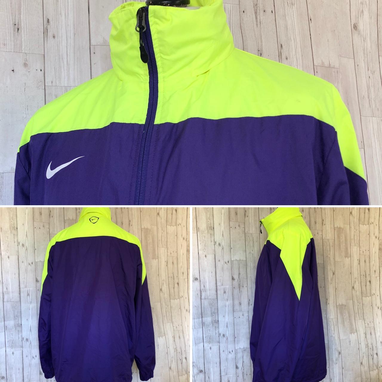 Nike Storm Fit Jacket Size Large Neon yellow /... - Depop