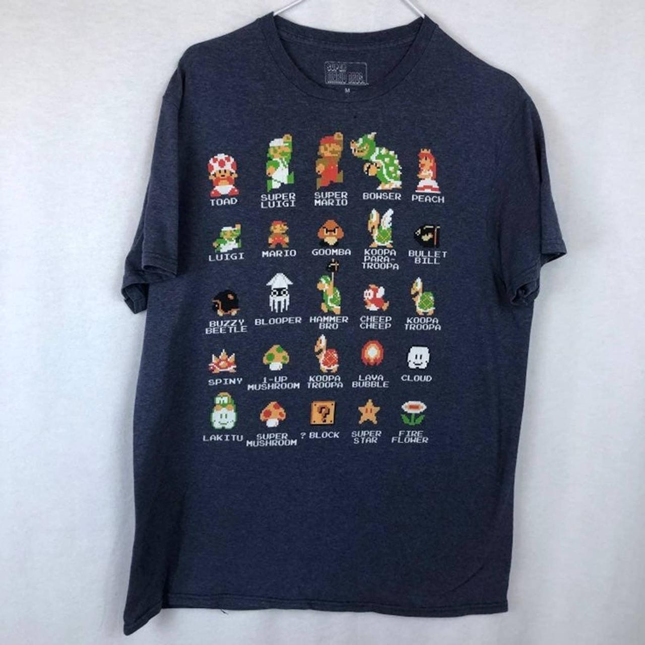 Super Mario Bros 32-Bit Characters Graphic T-Shirt.... - Depop