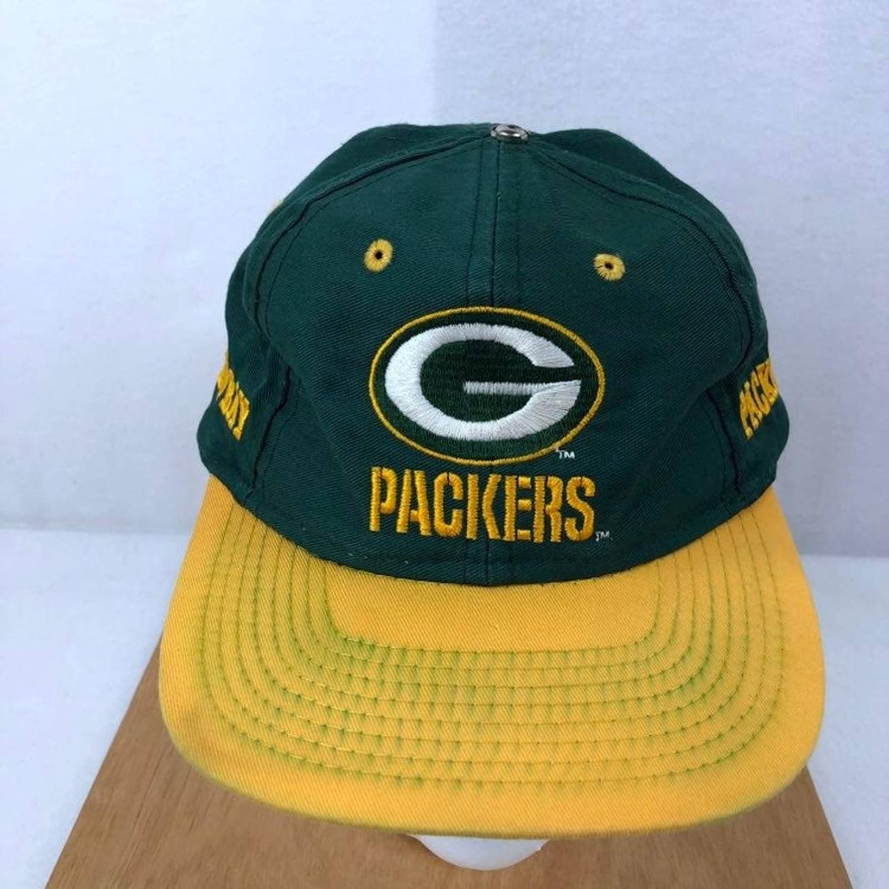 Vintage 90s Green Bay Packers Snapback Hat. Team... - Depop