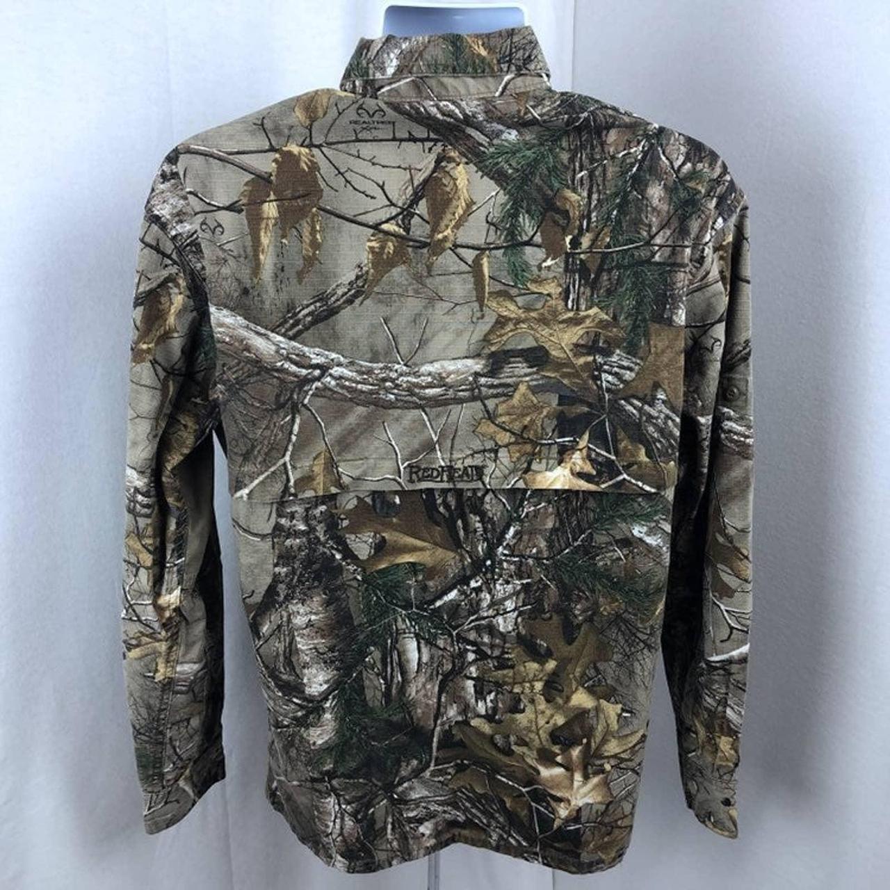 This is a RedHead Camo Hunting Shirt with metal snap... - Depop