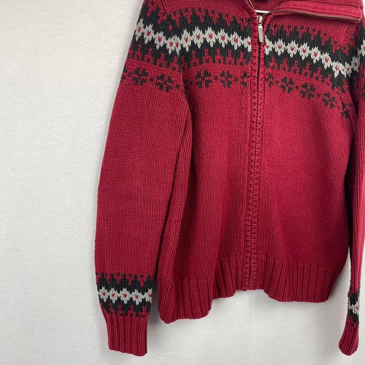 eddie bauer fair isle cardigan
