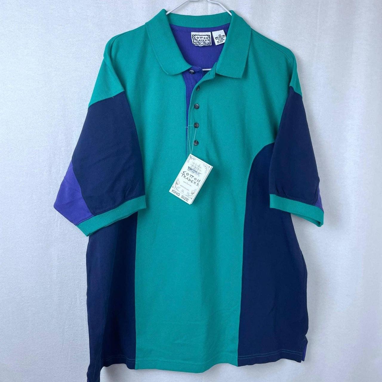 Cotton Traders Men's Blue and Purple Polo-shirts | Depop