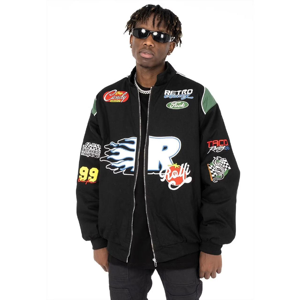 Multi-Patches Mixed Leather Varsity Blouson - Ready to Wear