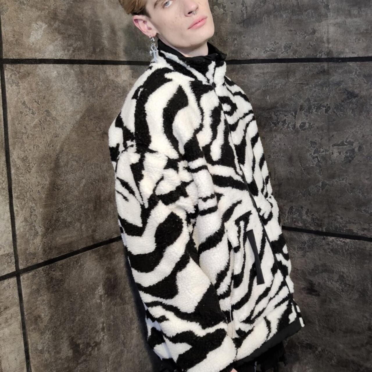 Mens zebra store print jacket