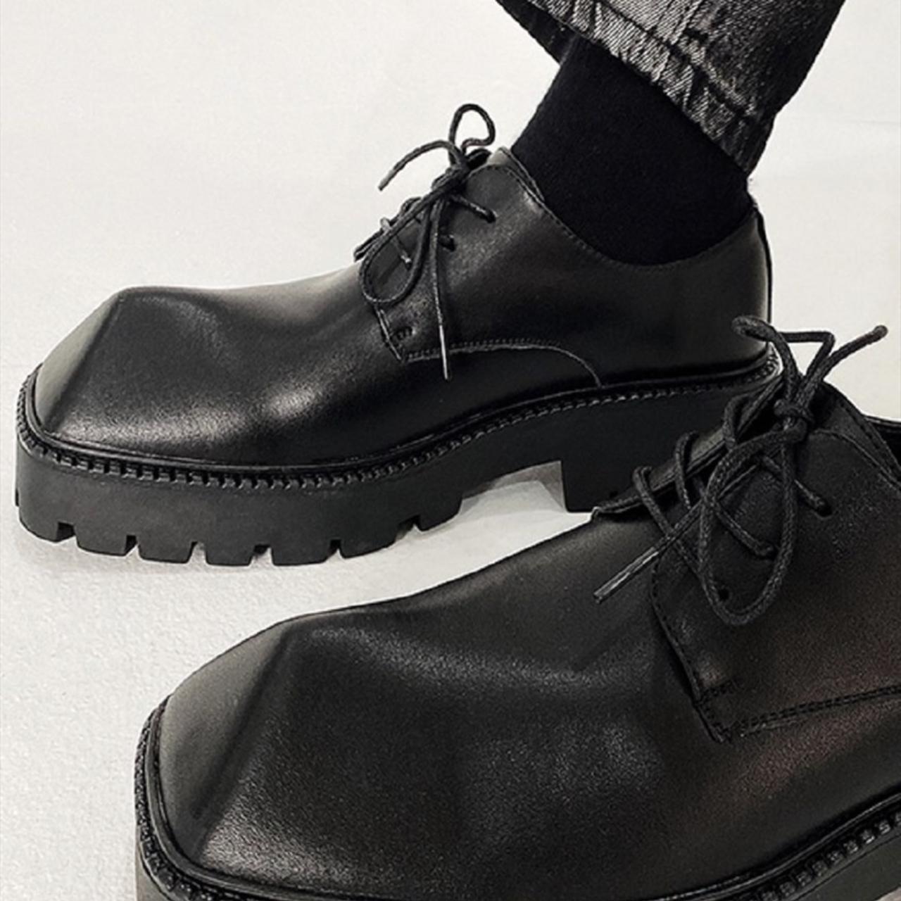 Triangle toe brogue shoes edgy pyramid smart boots | Depop