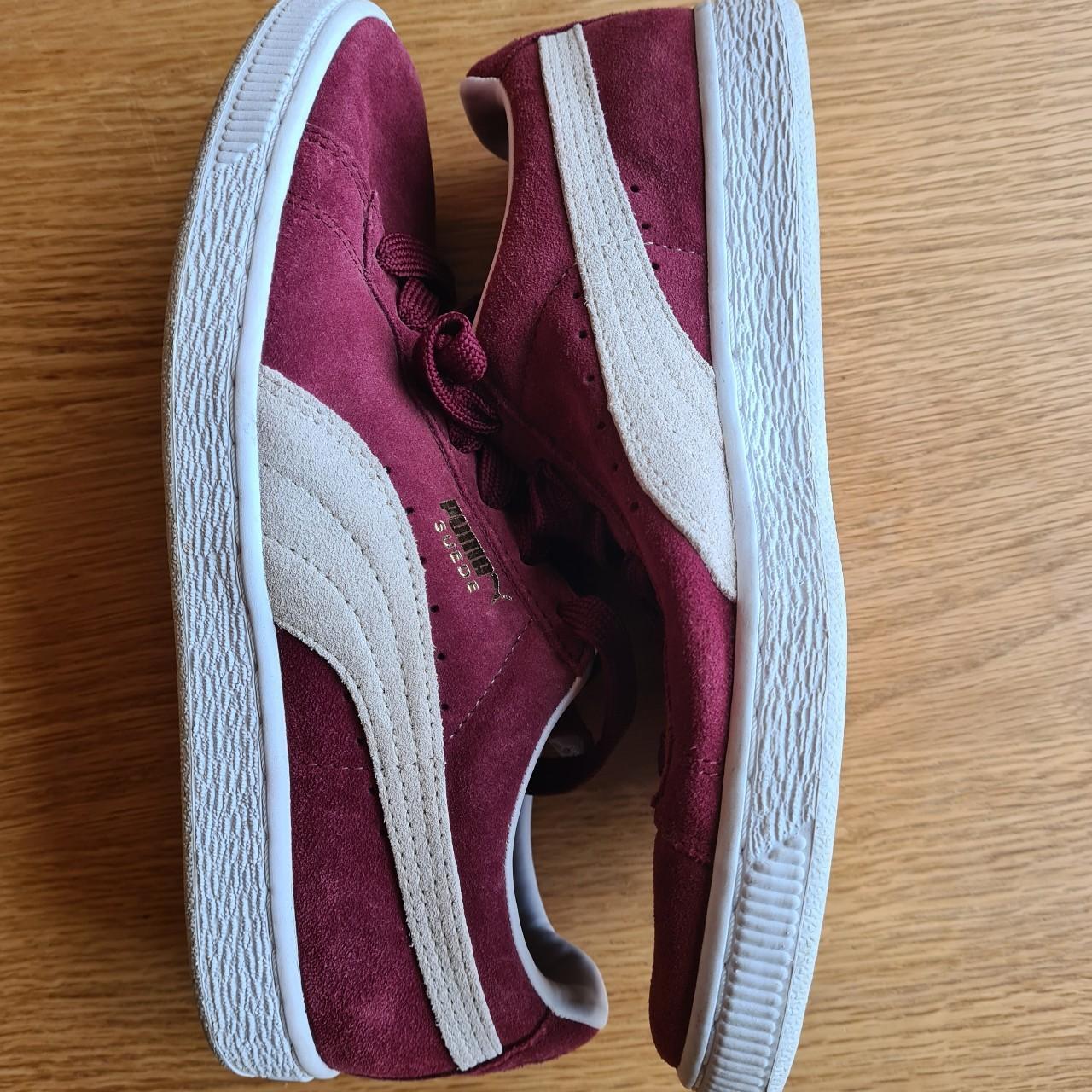 maroon suede puma shoes
