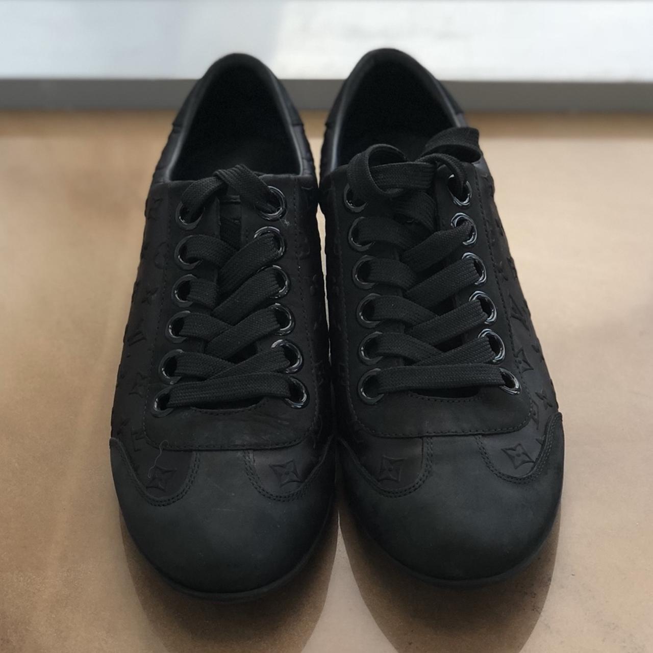 Louis Vuitton genuine monogram black punchy sneaker - Depop