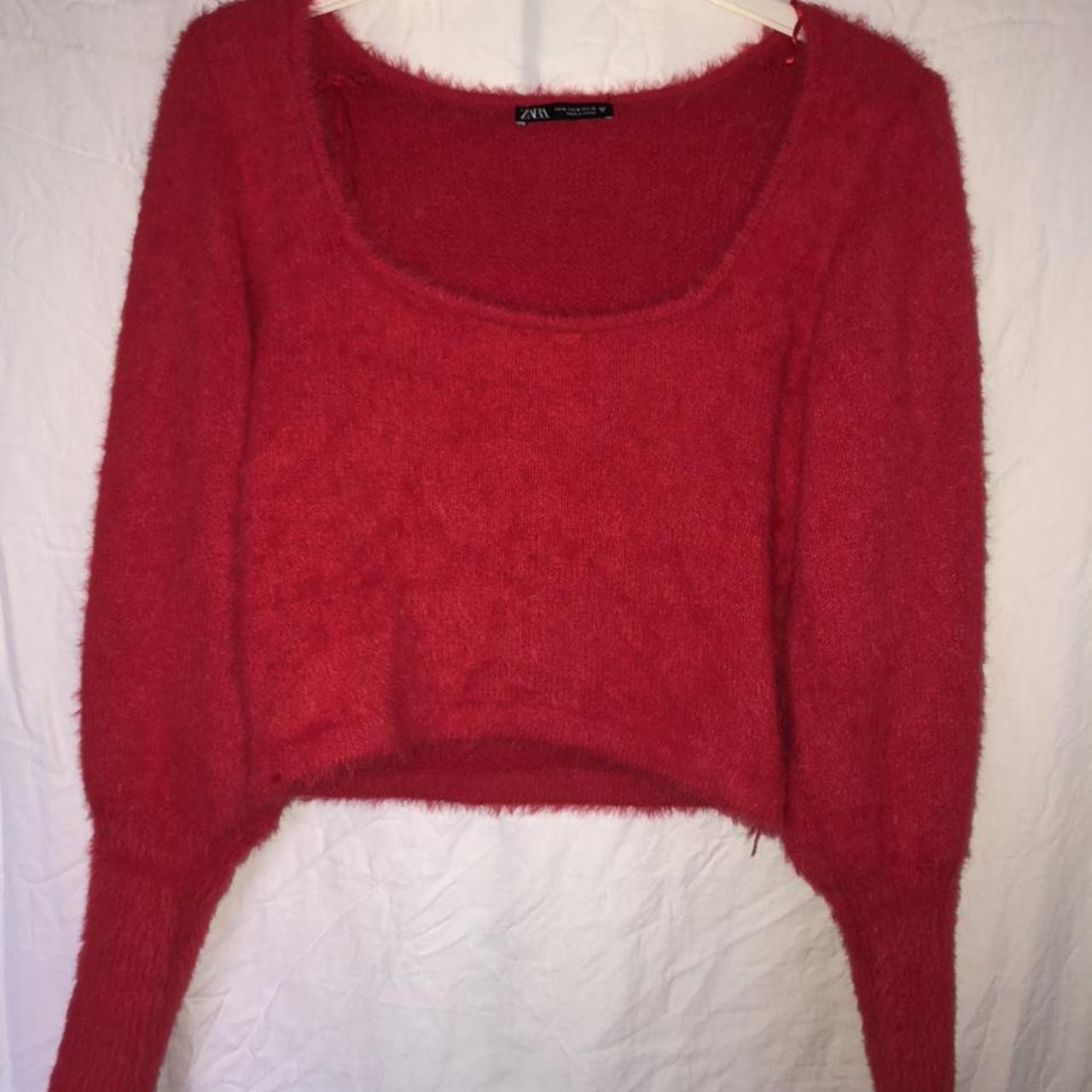 square neck jumper zara