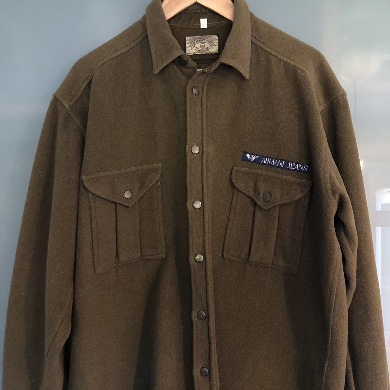 VINTAGE Armani wool military officer styled jacket... Depop