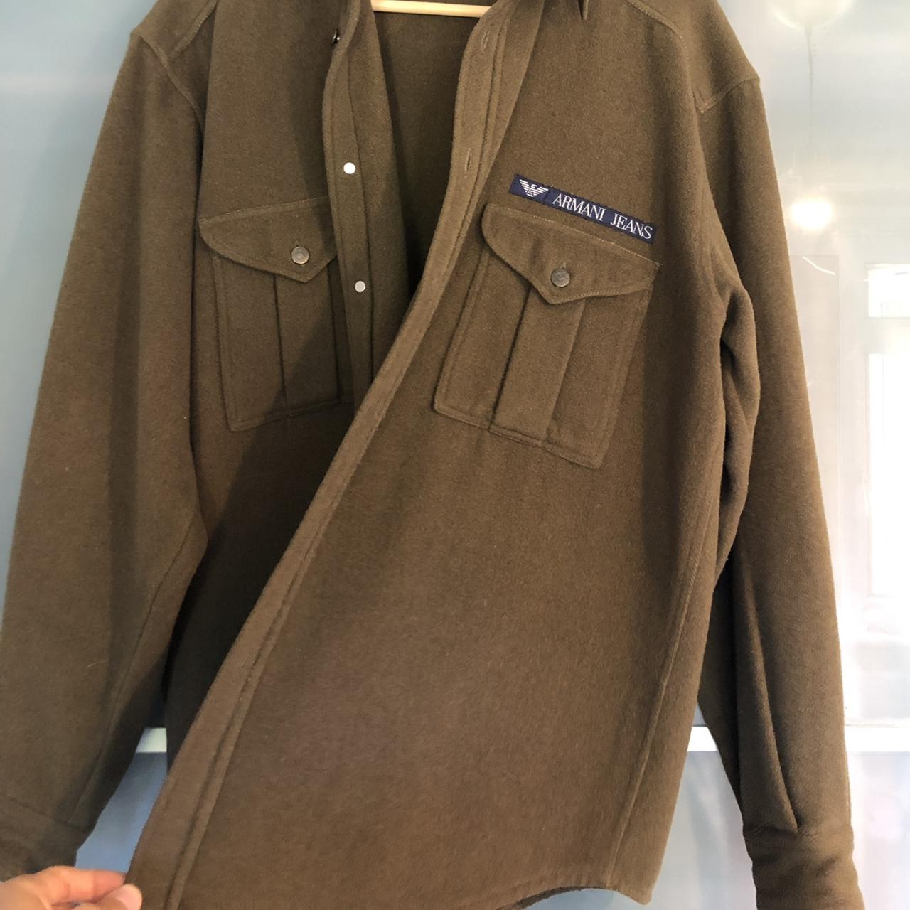 VINTAGE Armani wool military officer styled jacket... Depop