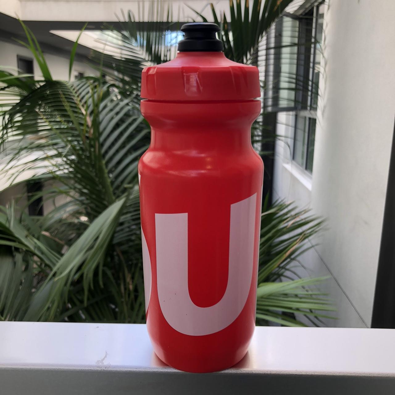 White supreme-water-bottle - Depop