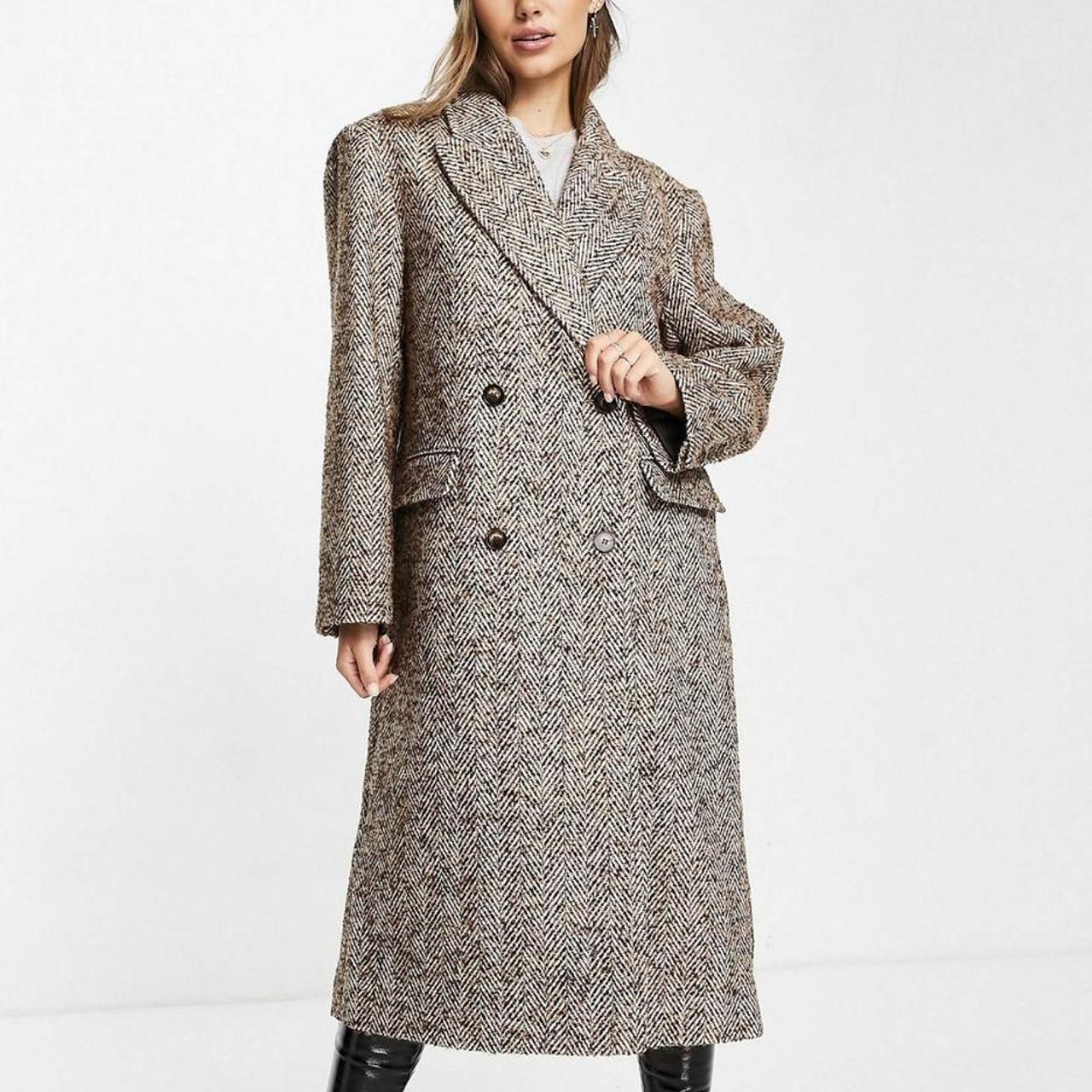 asos oversized herringbone coat