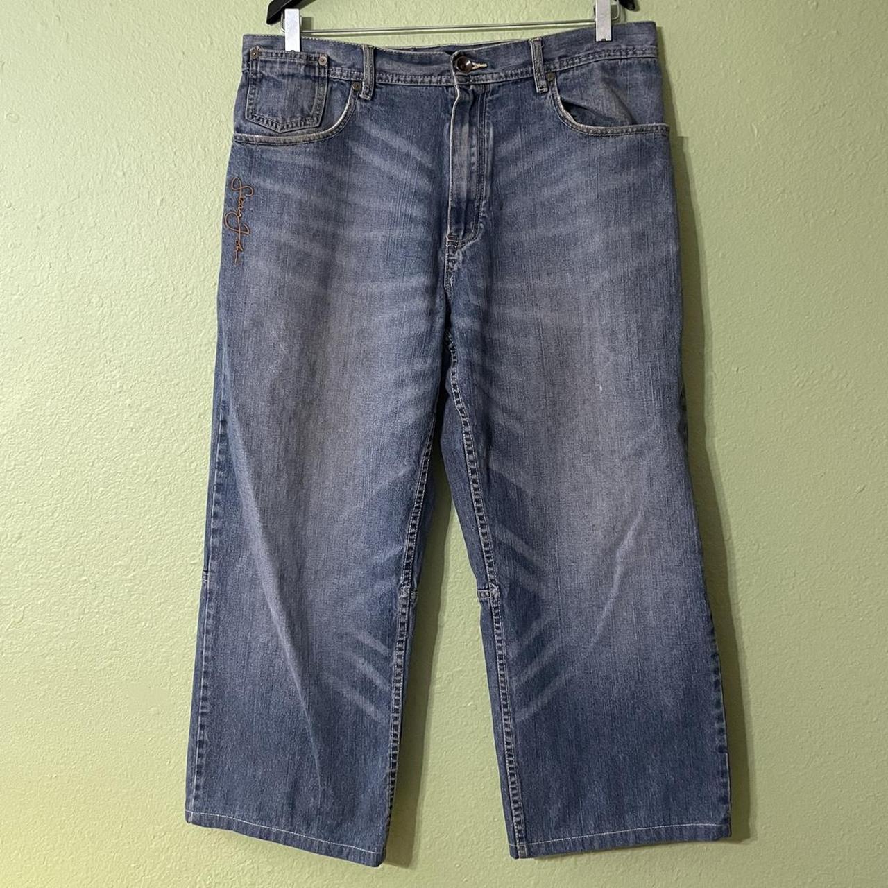 Vintage loose fit baggy jeans 👖, stone wash by Sean... - Depop