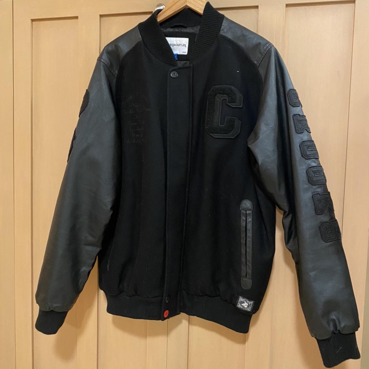 Crooks & Castles Triple Black Varsity Letterman... - Depop