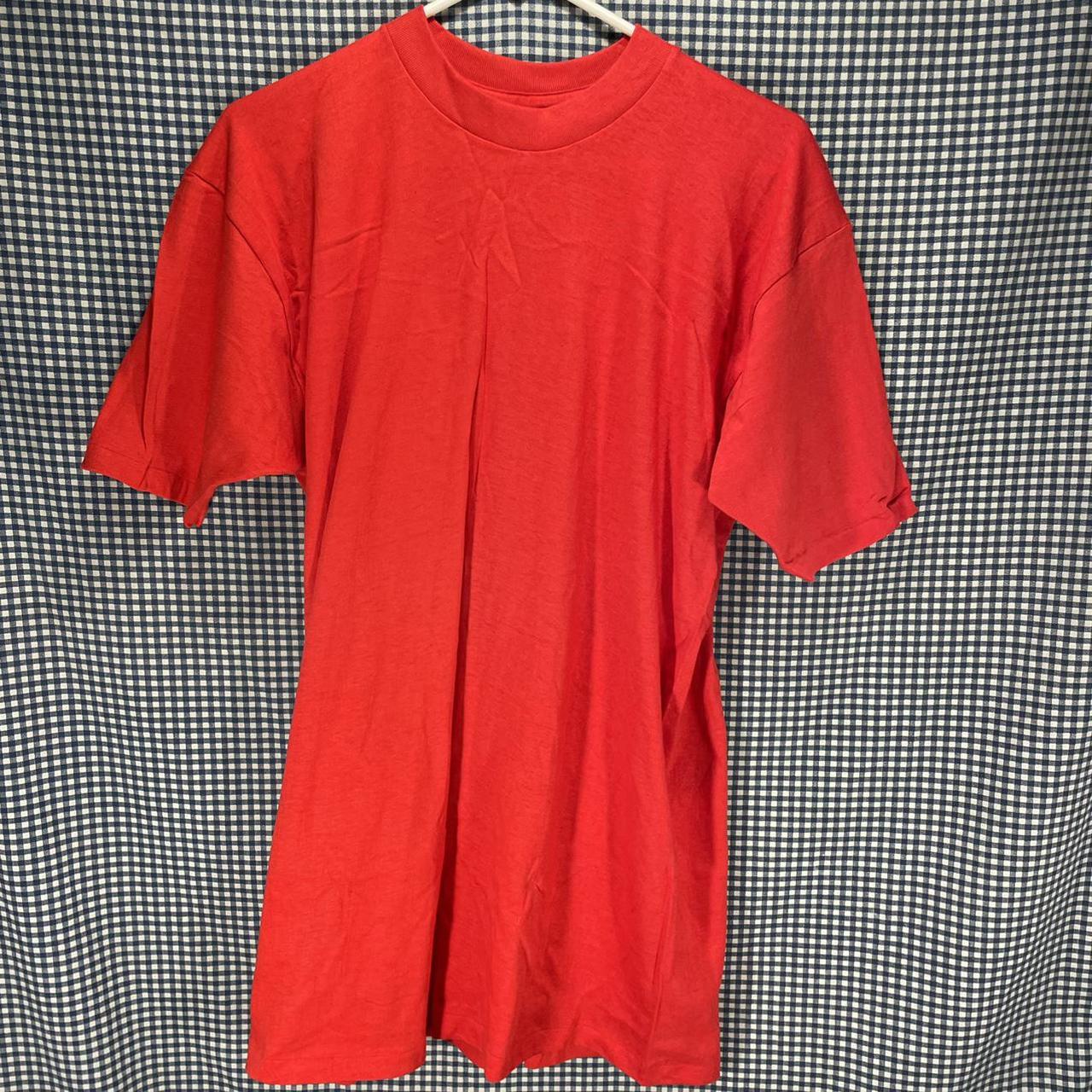 Vintage Made in USA Jockey Blank Red T-Shirt Men’s... - Depop