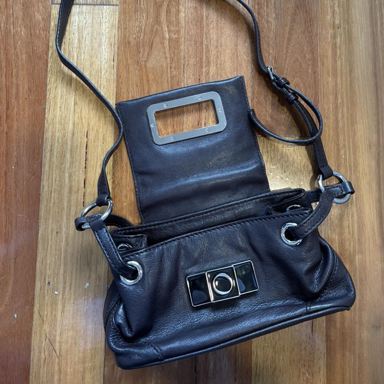 black vintage Oroton bag with adjustable... Depop