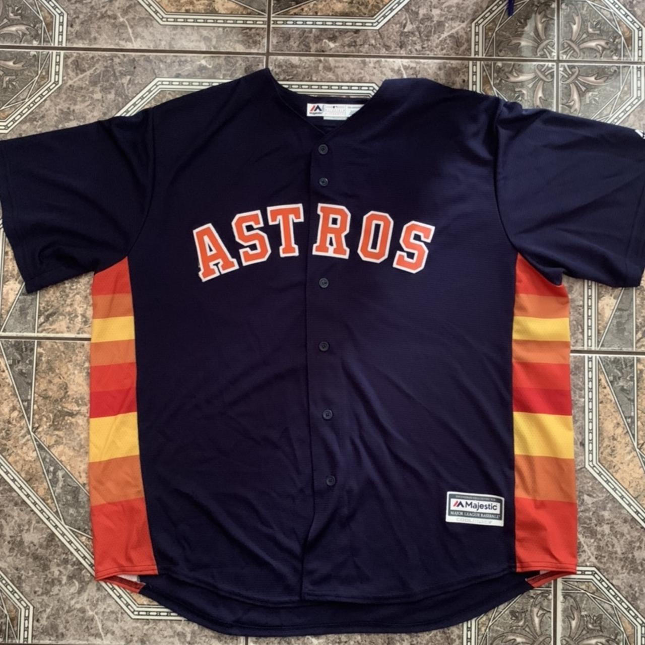 GEORGE SPRINGER HOUSTON ASTROS MAJESTIC COOL BASE JERSEY ORANGE SIZE XL