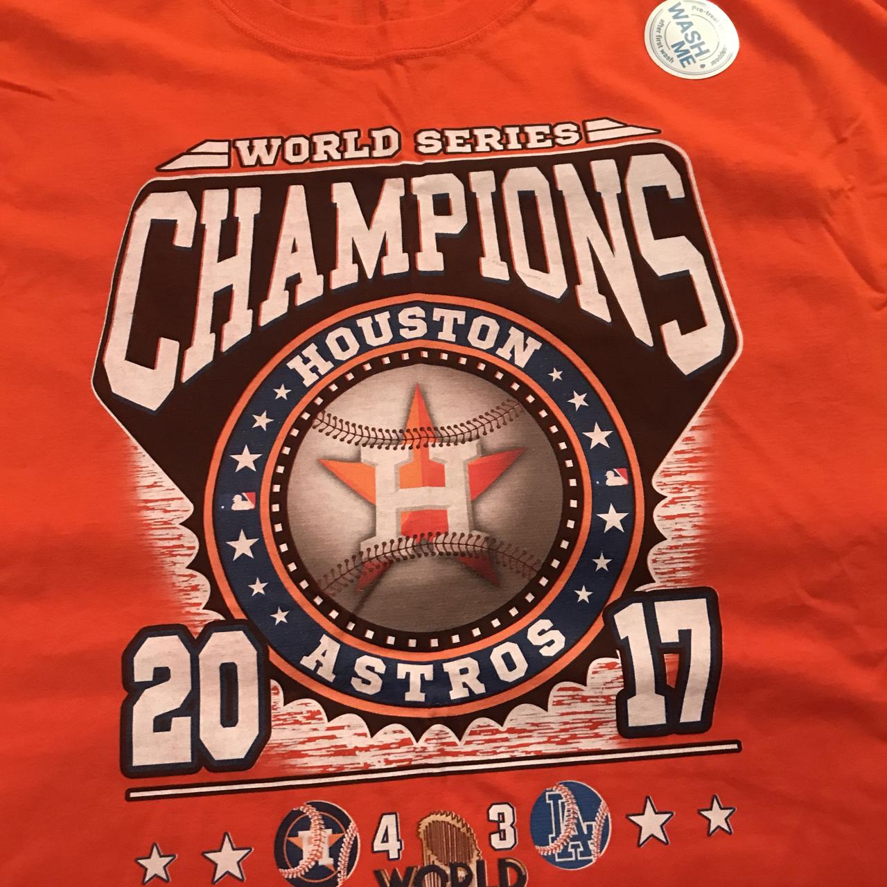 Houston Astros 2017 World Series Champions Orange - Depop