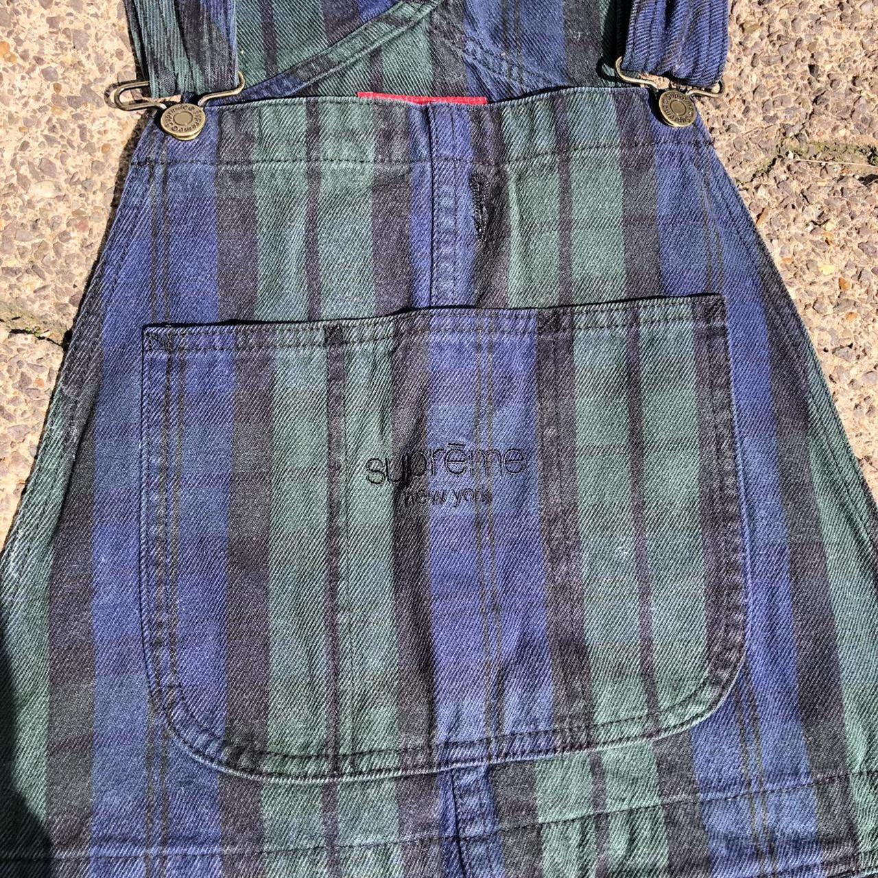 Supreme Mens Navy and Green Dungarees-overalls | Depop