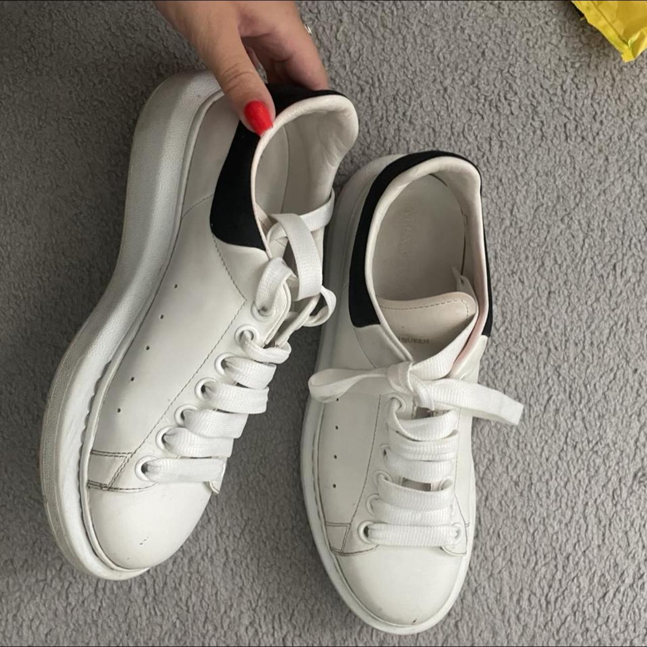 alexander mcqueen white sparkly trainers