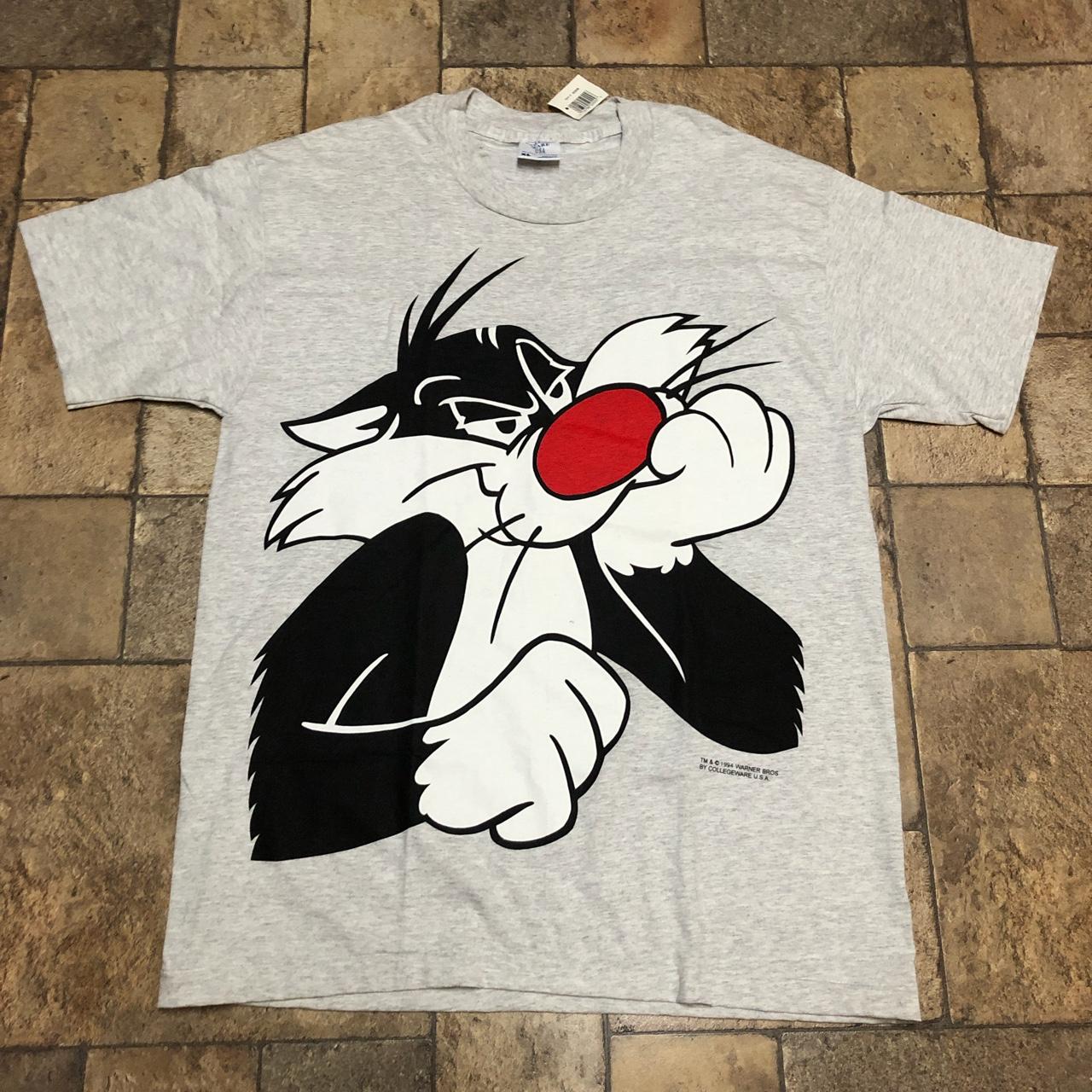 Vintage 1994 Sylvester Looney Tunes T-Shirt Huge... - Depop