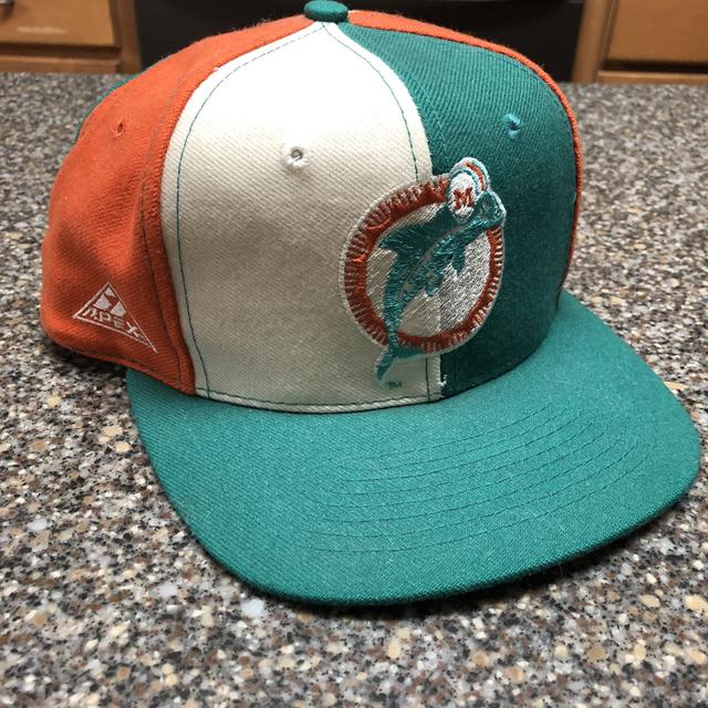 Vintage 90's Miami Dolphins Snapback Perfect - Depop