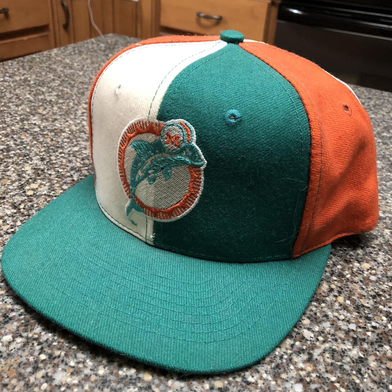 Vintage 90's Miami Dolphins Snapback Perfect - Depop