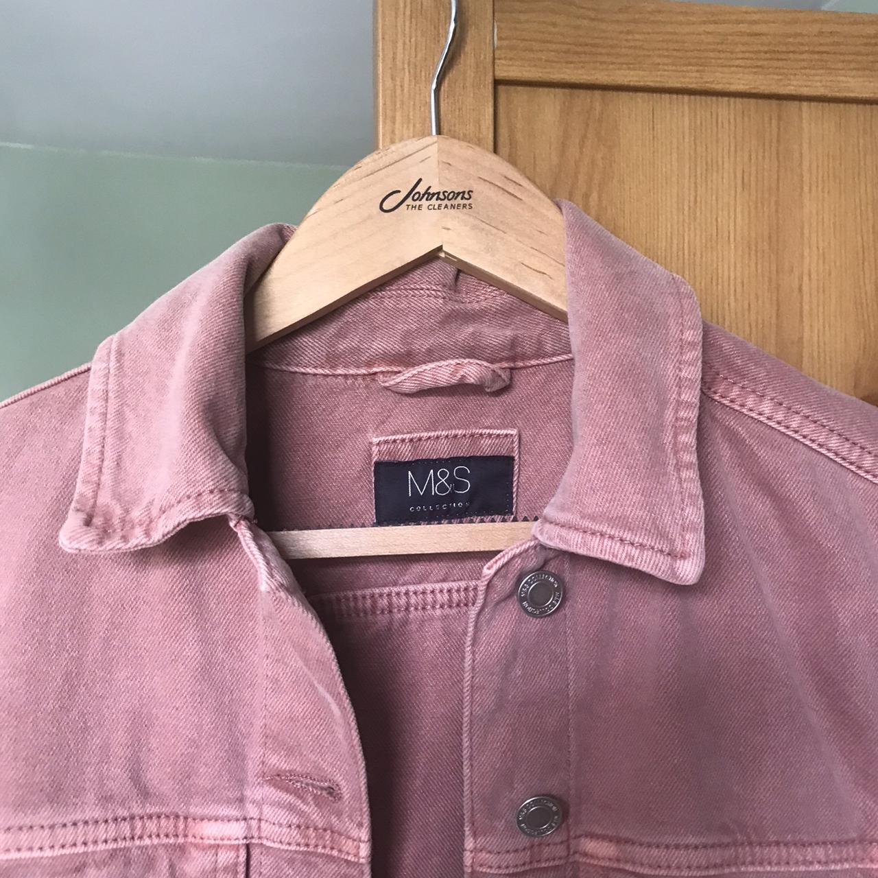 m and s pink denim jacket