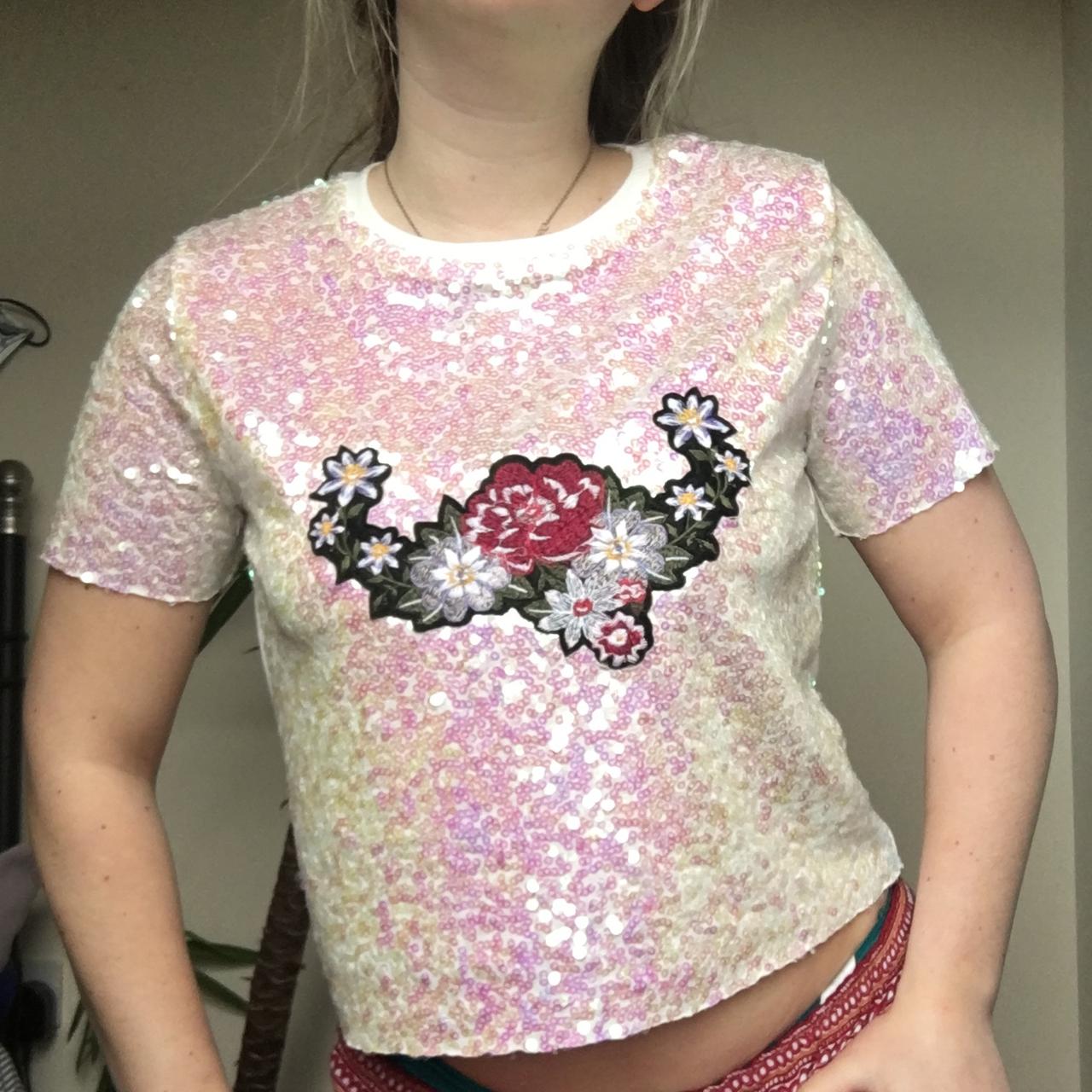 ZARA sequin top ✨, T-shirt with Mermaid