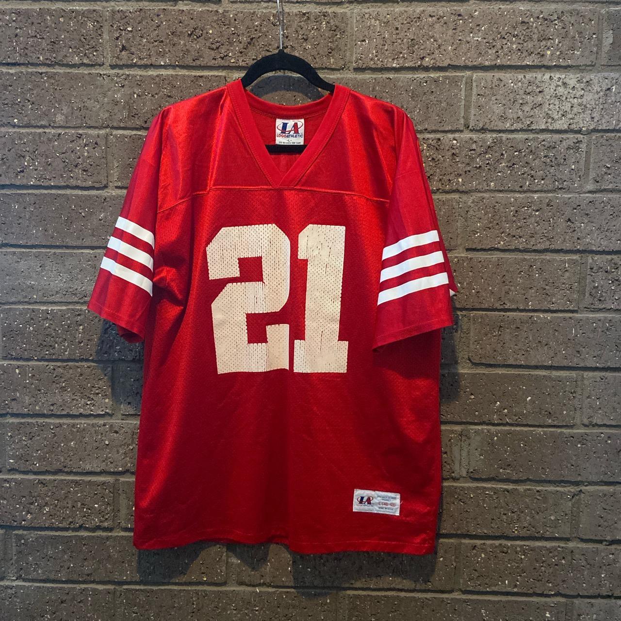 Sanfrancisco 49ers Deion Sanders #21 Red jersey - Depop