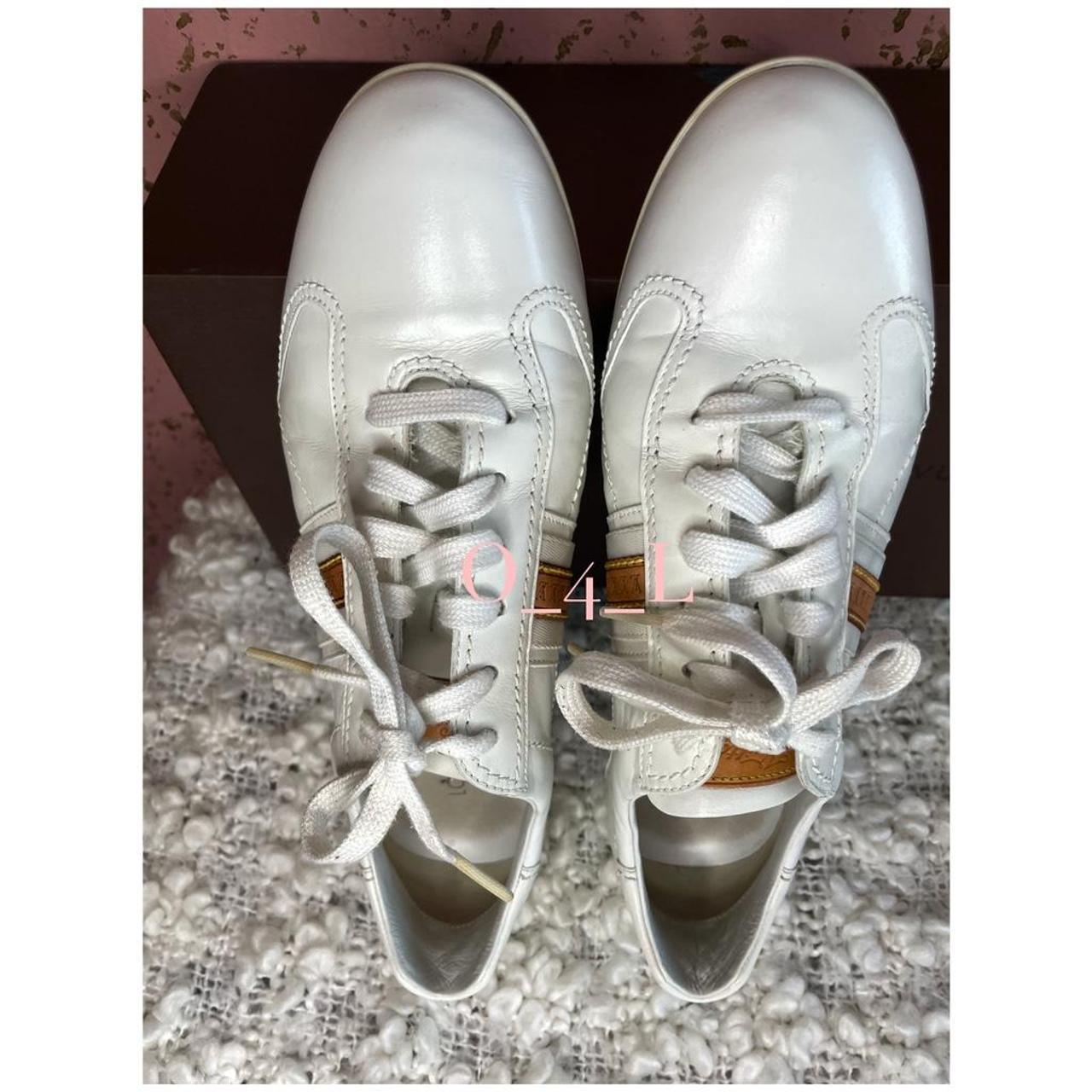 Louis Vuitton White Leather Athletic Shoes for Women