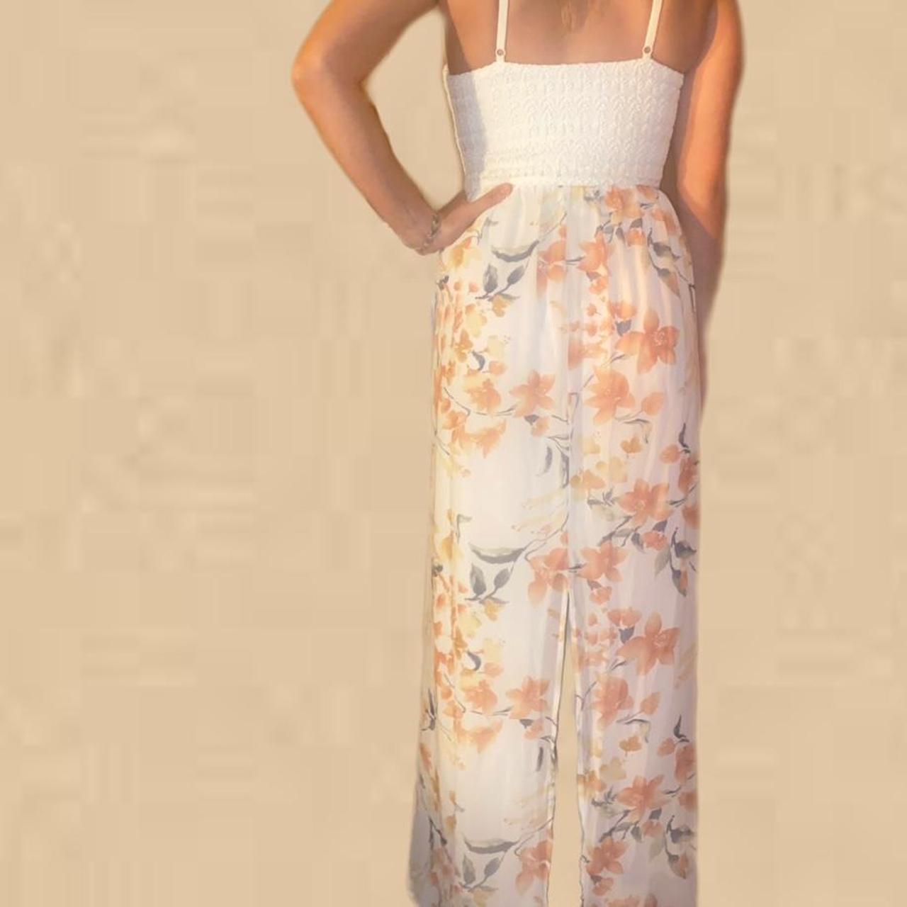 Lillian Rose Women's White and Orange Dress (3)