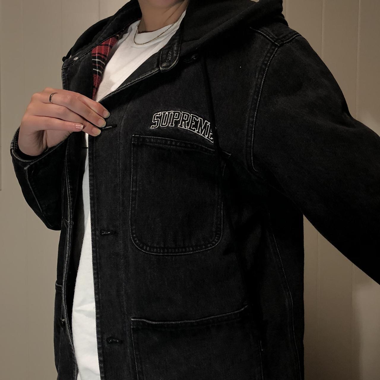 Supreme New York, hooded denim jacket I never wore | Depop