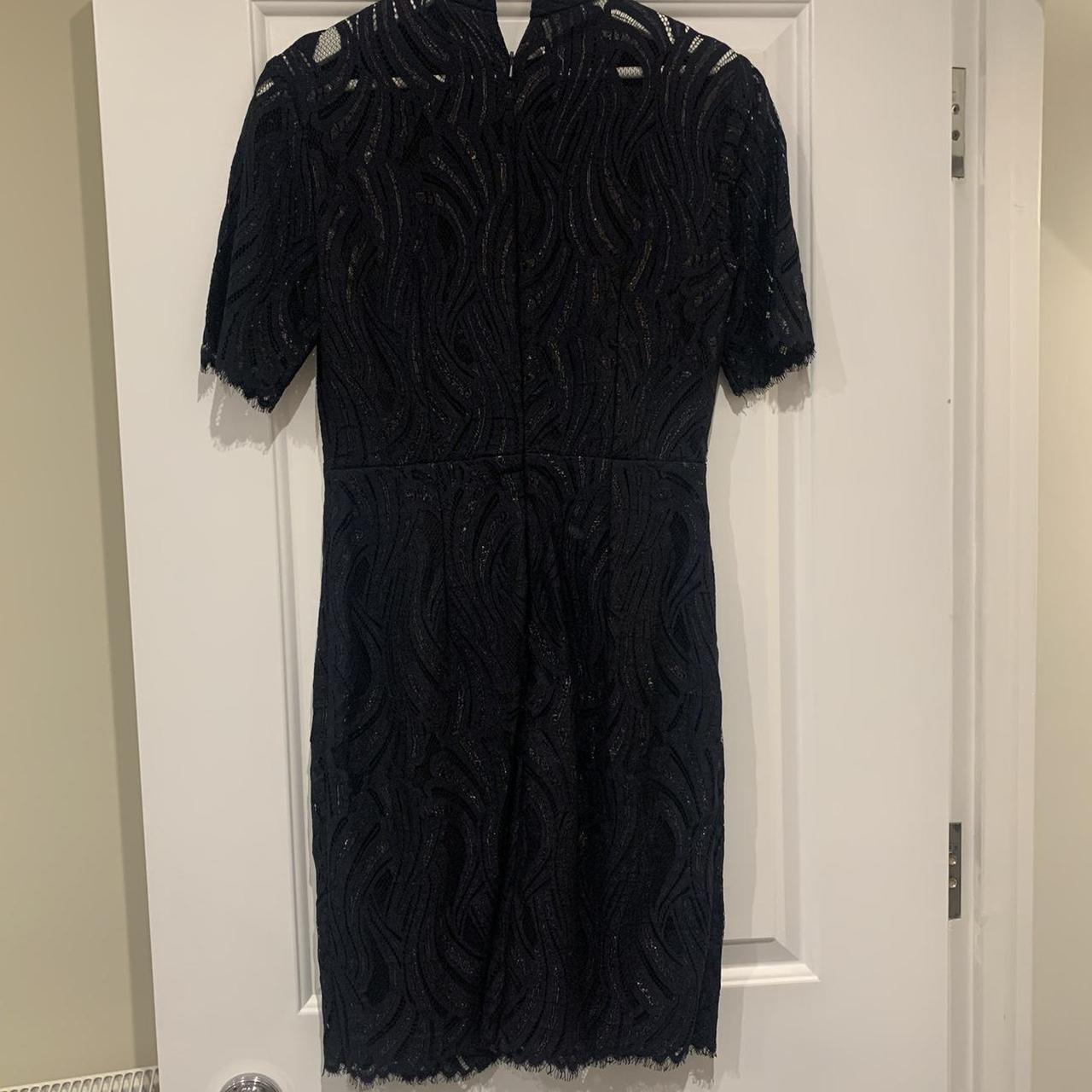 Reiss Women's Navy and Blue Dress | Depop