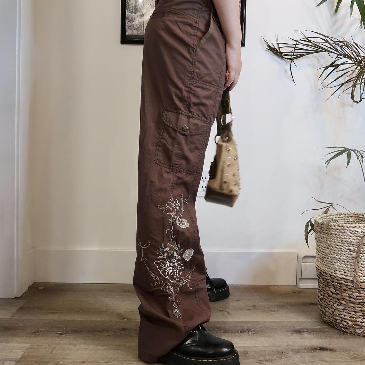 cutest-flared-cargo-pants-size-14-depop