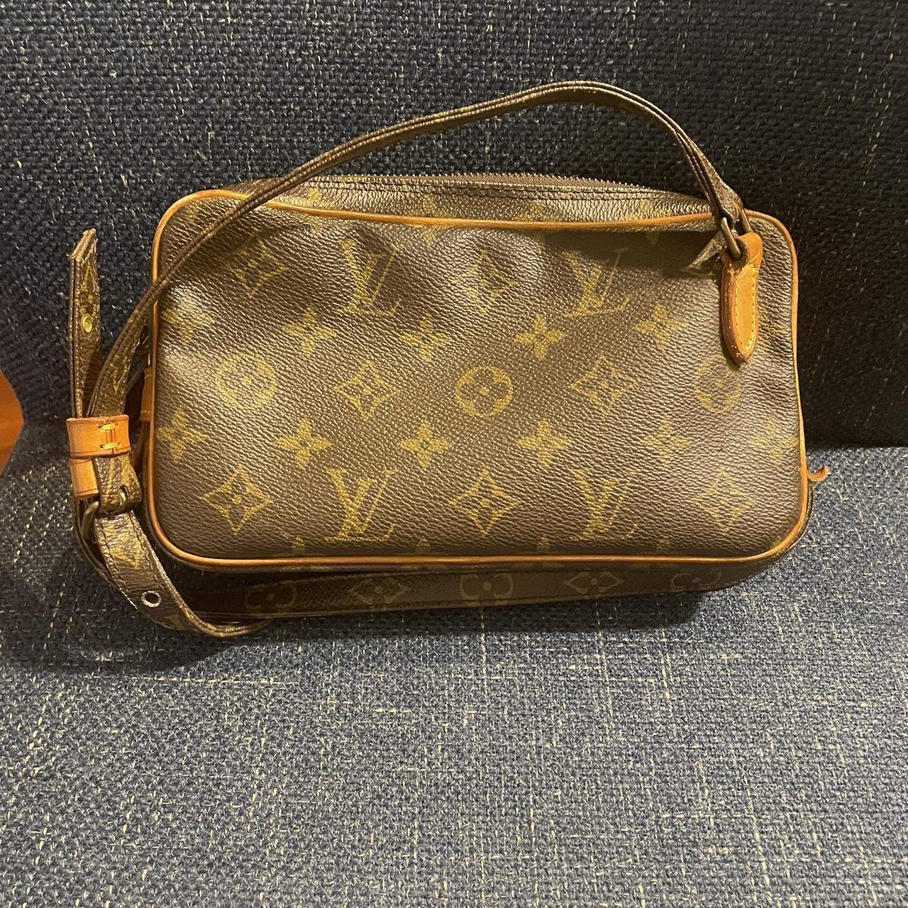 Vintage 90s Monogram Louis Vuitton Canvas Pochette... - Depop