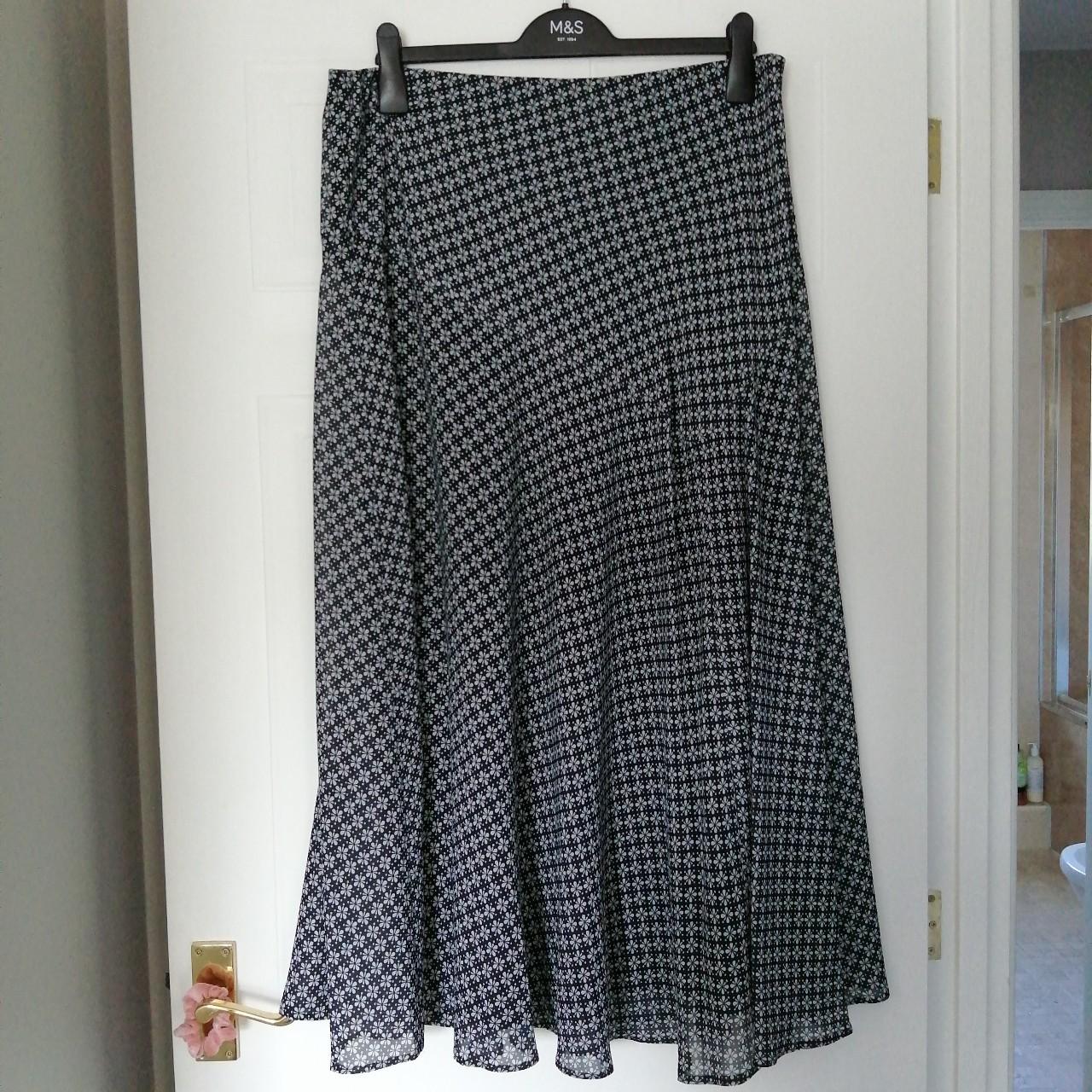 Black and white patterned skirt Great condition,... - Depop