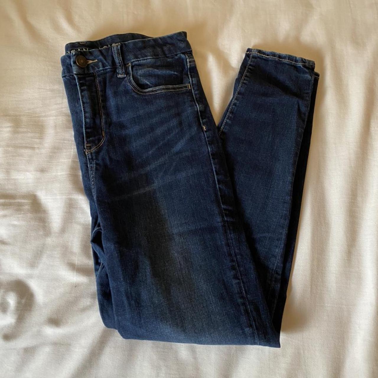 American eagle next level stretch jeggings Dark wash - Depop