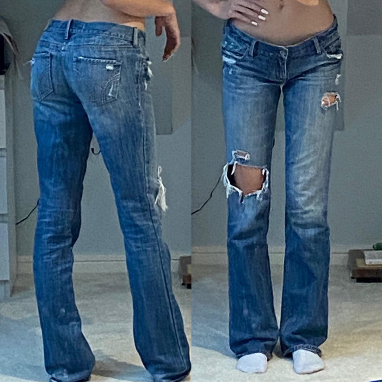 hollister low rise jeans flare