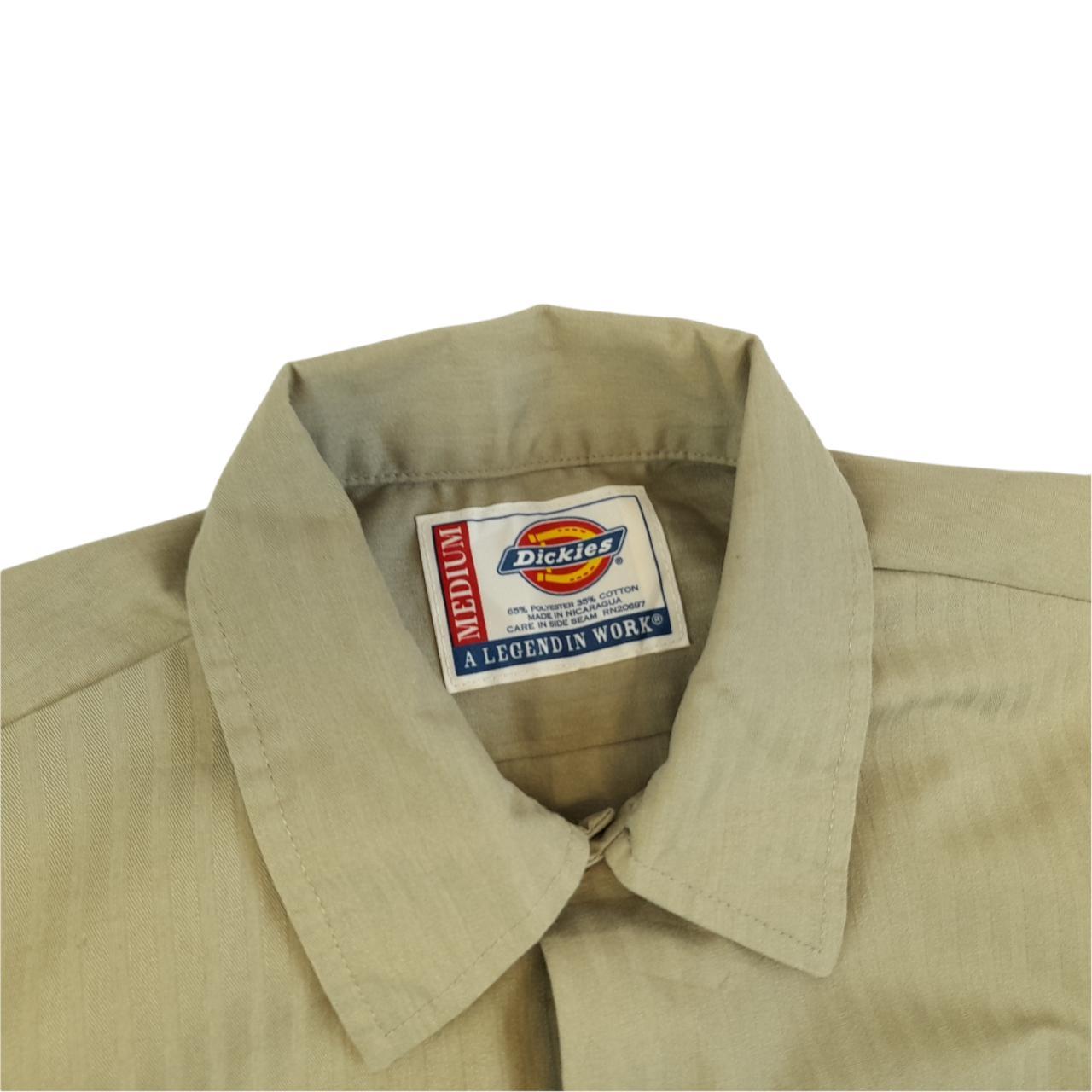 Vintage Dickies Work Shirt Beige M Short... - Depop