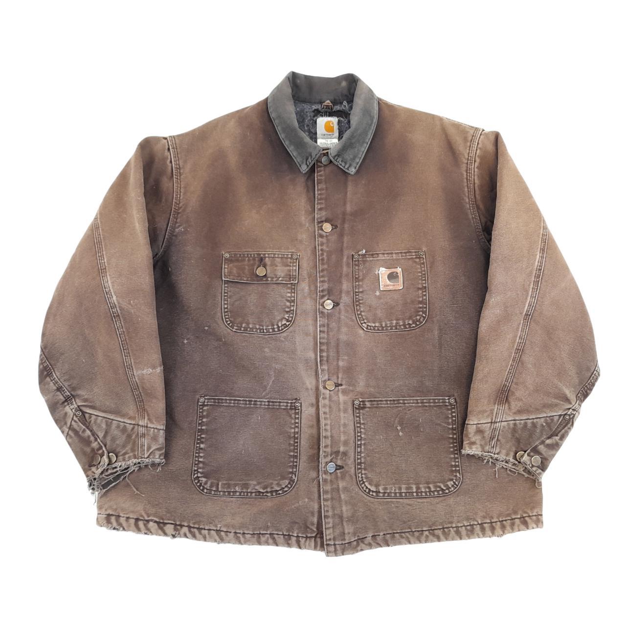 Vintage Carhartt Blanket Lined Jacket Brown 2XL... Depop
