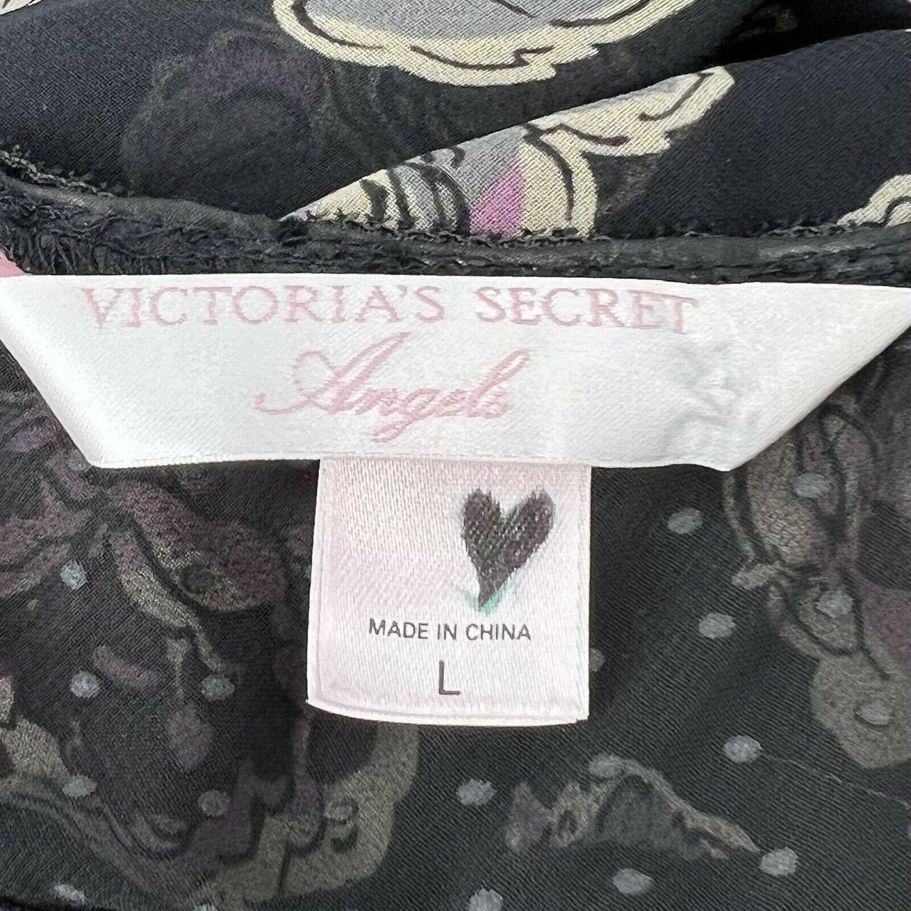 Vintage Y2K Victoria's Secret Angels Black Floral... - Depop