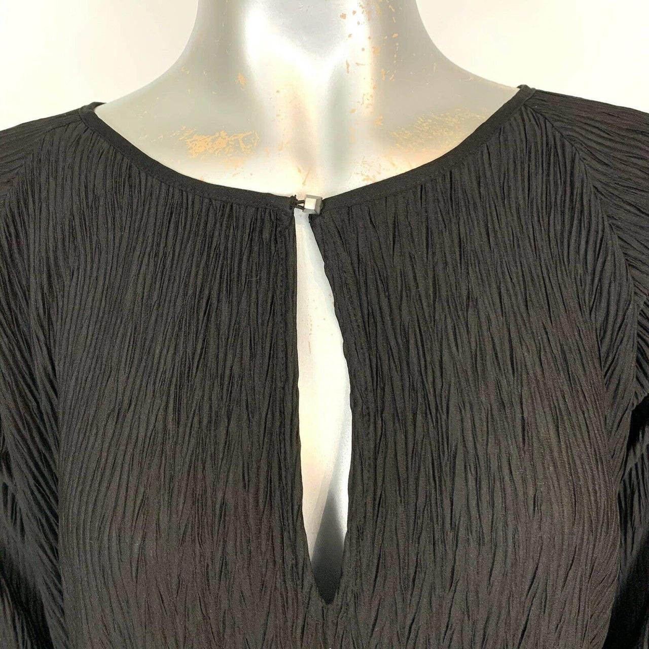 Halston Women's Black Blouse | Depop