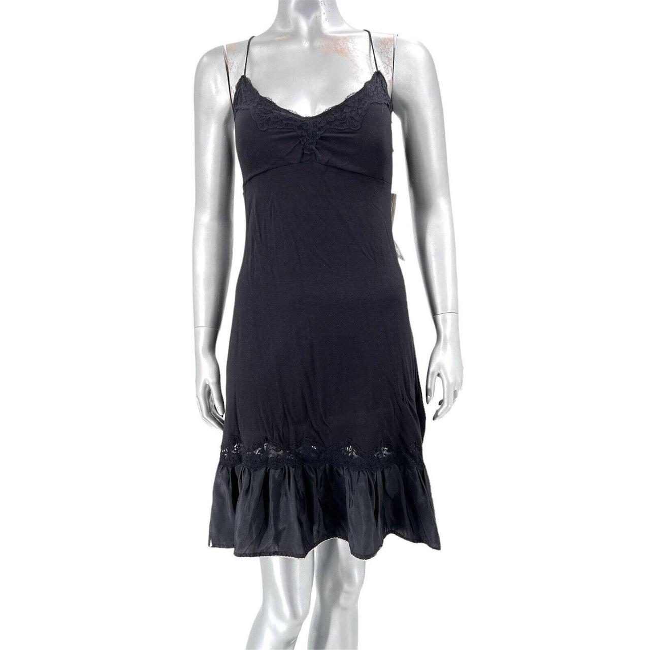 Guess Y2K Black Sleeveless Strappy Ruffled Mini Slip... - Depop