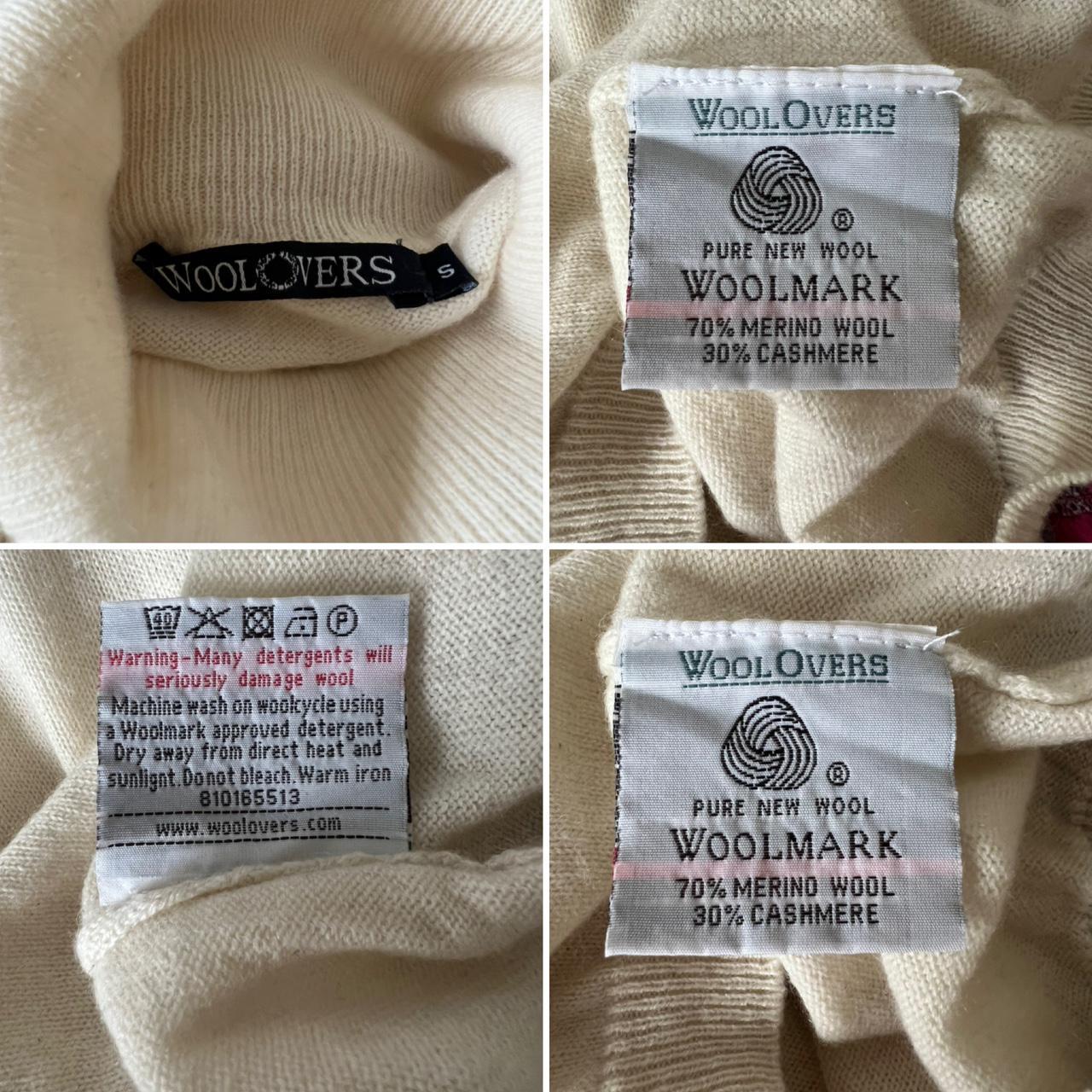 Woolovers Cashmere & Merino Wool Cream Roll Neck... Depop