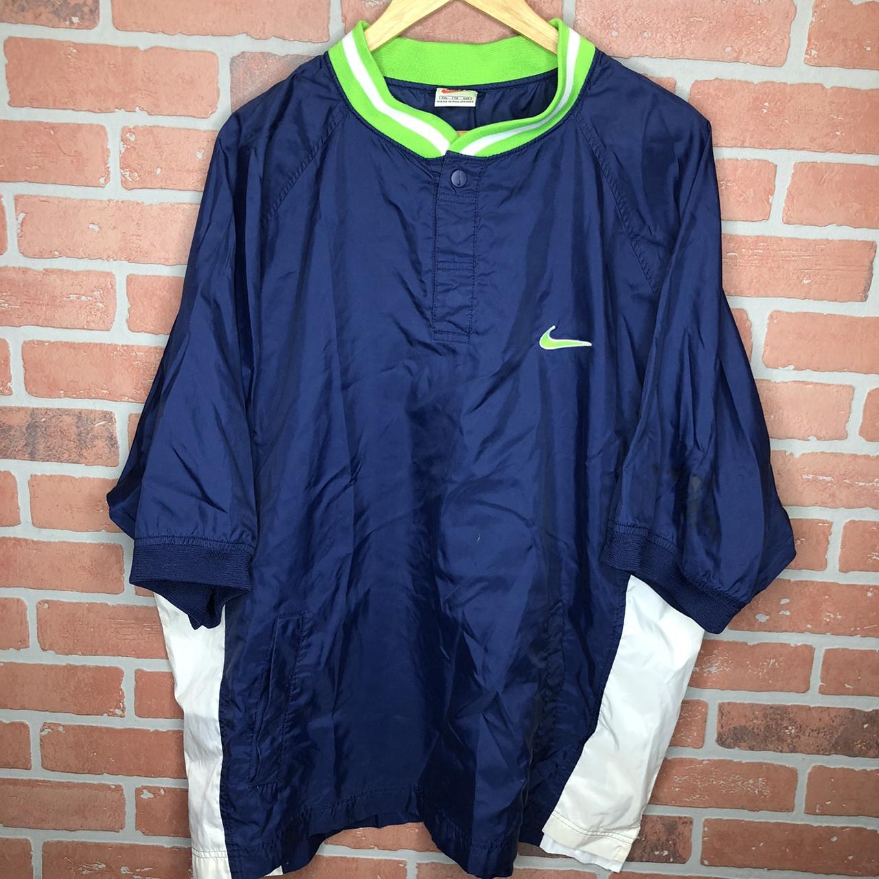 Vintage Nike Windbreaker. Original Nike tag. Snap on... - Depop