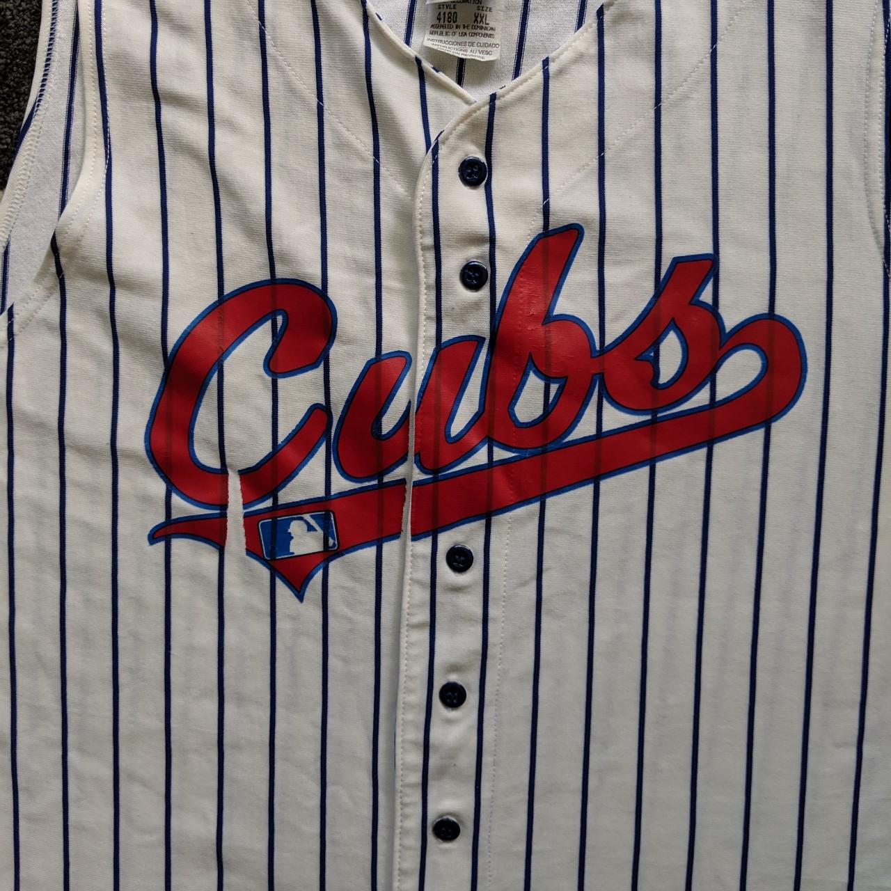 Vintage MLB Chicago Cubs Bike Jersey, Size XXL