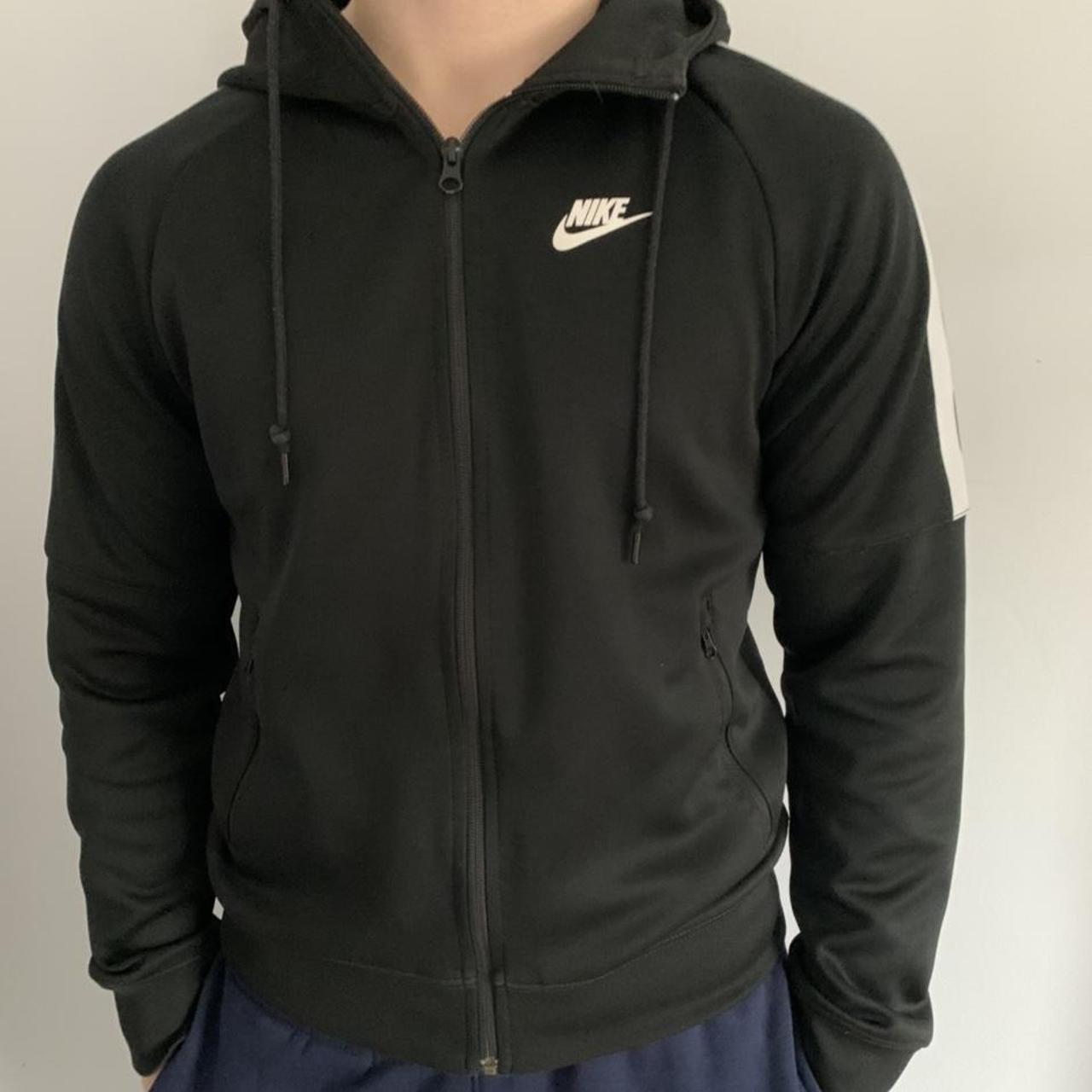 mens white nike zip up hoodie
