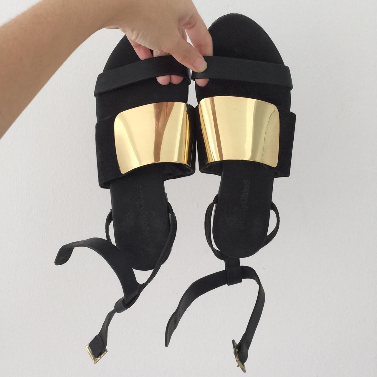 See by Chloé Women's Black and Gold Sandals
