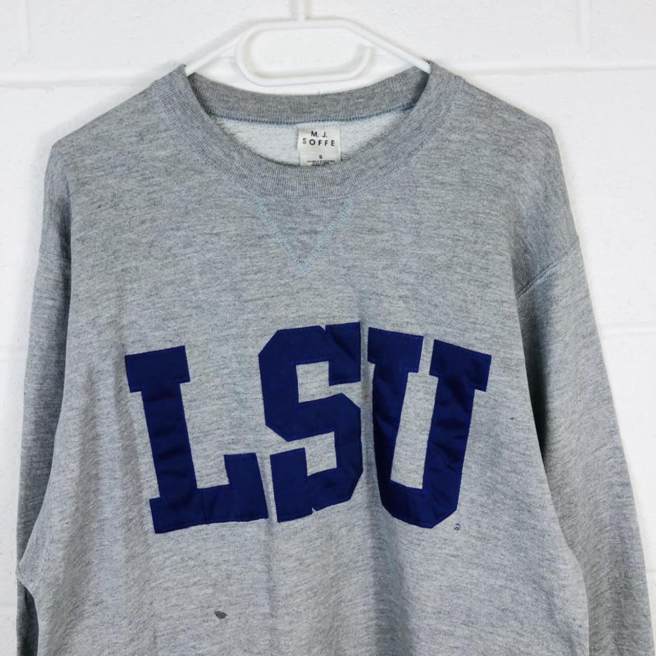 Vintage USA College Sweatshirt in Grey with... - Depop